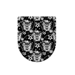 Black And White Wicca Devil Skull Print Toilet Lid Cover
