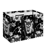 Black And White Wicca Devil Skull Print Utility Tote Bag