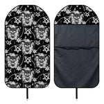 Black And White Wicca Devil Skull Print Waterproof Car Seat Cover