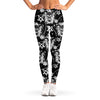 Black And White Wicca Devil Skull Print Women's Leggings