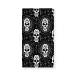 Black And White Wicca Evil Skull Print Baby Crib Sheet