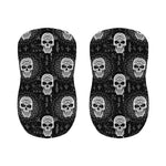 Black And White Wicca Evil Skull Print Bar Stool Covers