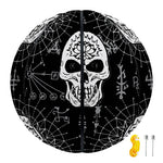 Black And White Wicca Evil Skull Print Basketball