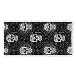 Black And White Wicca Evil Skull Print Beach Towel