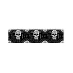 Black And White Wicca Evil Skull Print Bed Runner
