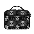 Black And White Wicca Evil Skull Print Briefcase Bible Bag