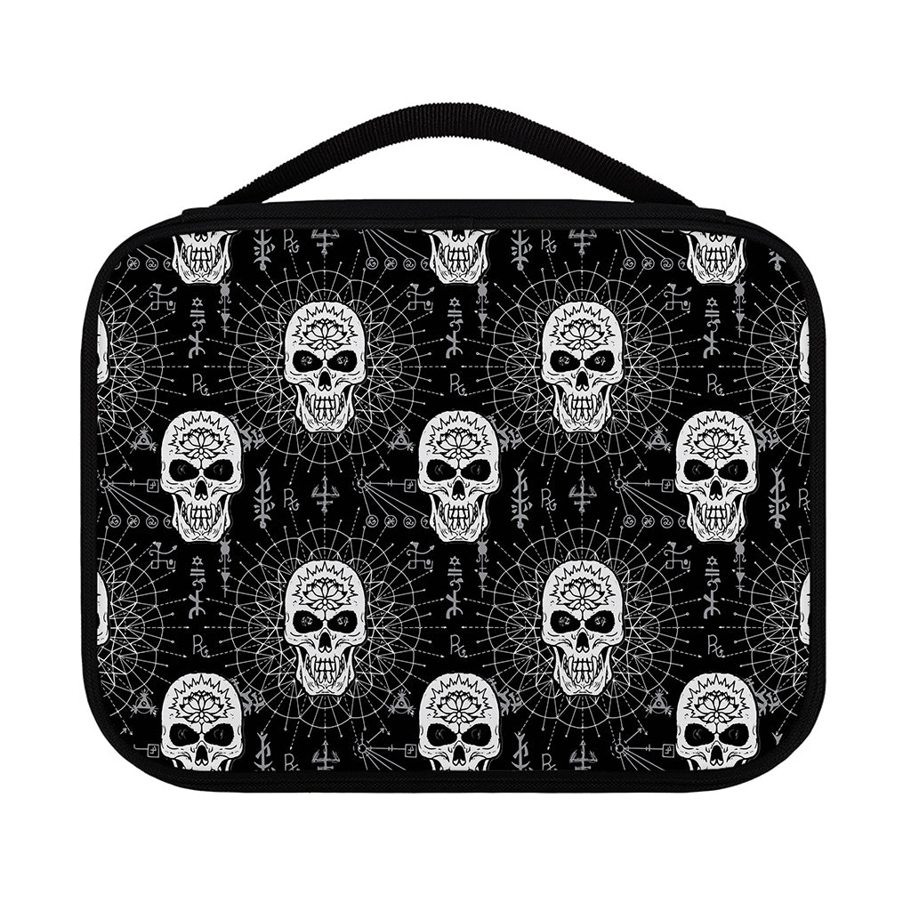 Black And White Wicca Evil Skull Print Classic Bible Case