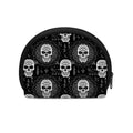Black And White Wicca Evil Skull Print Coin Purse