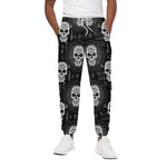 Black And White Wicca Evil Skull Print Cotton Pants