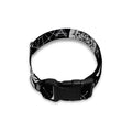 Black And White Wicca Evil Skull Print Dog Collar