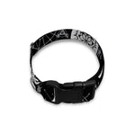 Black And White Wicca Evil Skull Print Dog Collar