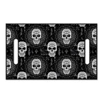 Black And White Wicca Evil Skull Print Golf Cart Seat Cover