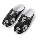 Black And White Wicca Evil Skull Print Mesh Casual Shoes