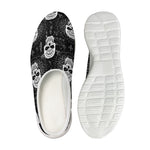 Black And White Wicca Evil Skull Print Mesh Casual Shoes