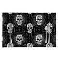 Black And White Wicca Evil Skull Print Placemat