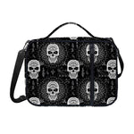 Black And White Wicca Evil Skull Print Shoulder Strap Bible Bag