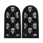 Black And White Wicca Evil Skull Print Skillet Handle Cover