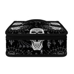 Black And White Wicca Evil Skull Print Small Lunch Bag