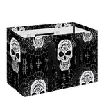 Black And White Wicca Evil Skull Print Utility Tote Bag