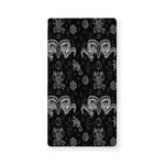 Black And White Wicca Gothic Print Baby Crib Sheet