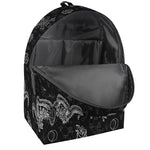Black And White Wicca Gothic Print Backpack
