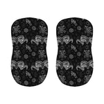 Black And White Wicca Gothic Print Bar Stool Covers