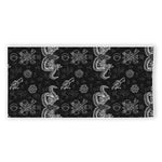 Black And White Wicca Gothic Print Beach Towel