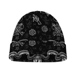 Black And White Wicca Gothic Print Beanie