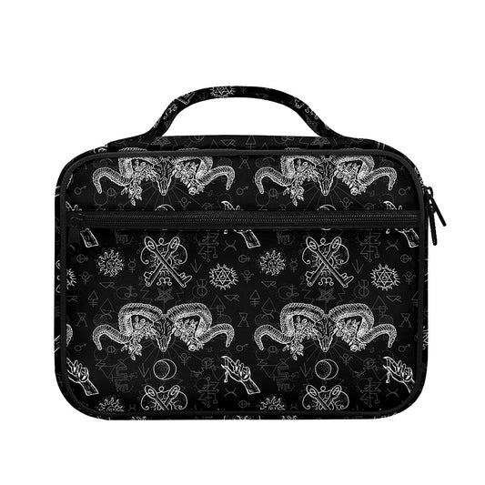 Black And White Wicca Gothic Print Briefcase Bible Bag