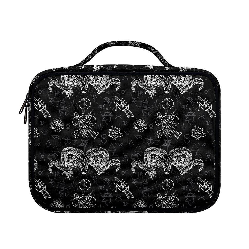 Black And White Wicca Gothic Print Briefcase Bible Bag