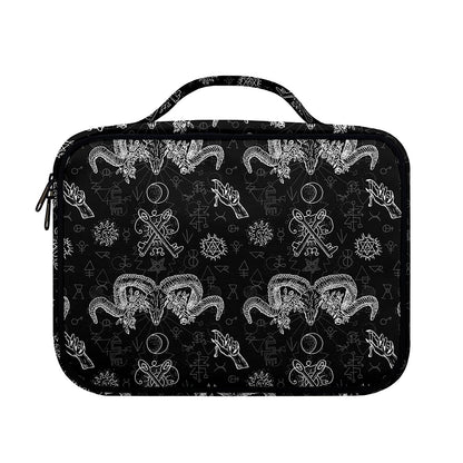 Black And White Wicca Gothic Print Briefcase Bible Bag