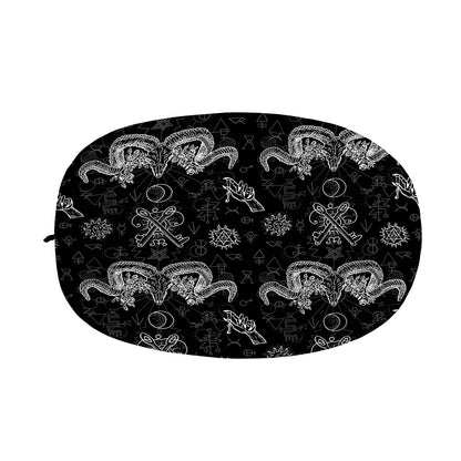 Black And White Wicca Gothic Print Car Side Mirror Covers