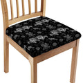 Black And White Wicca Gothic Print Chair Cushion Cover