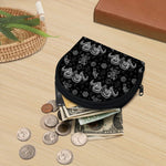 Black And White Wicca Gothic Print Coin Purse