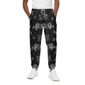 Black And White Wicca Gothic Print Cotton Sweatpants