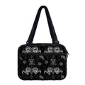 Black And White Wicca Gothic Print Double Strap Bible Bag
