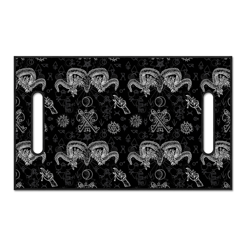 Black And White Wicca Gothic Print Golf Cart Seat Cover