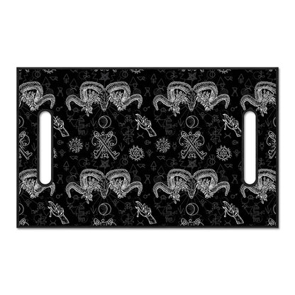 Black And White Wicca Gothic Print Golf Cart Seat Cover