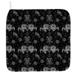 Black And White Wicca Gothic Print Hand Towel