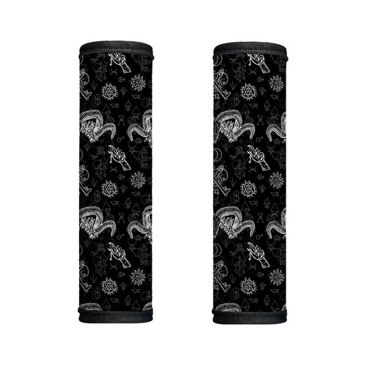 Black And White Wicca Gothic Print Handle Covers