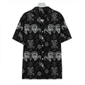 Black And White Wicca Gothic Print Hawaiian Shirt