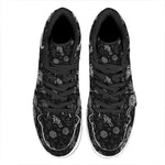 Black And White Wicca Gothic Print High Top Leather Sneakers