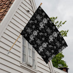 Black And White Wicca Gothic Print House Flag