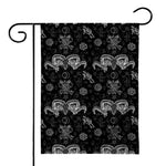 Black And White Wicca Gothic Print House Flag