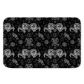 Black And White Wicca Gothic Print Indoor Door Mat