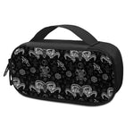 Black And White Wicca Gothic Print Insulin Cooler Travel Case