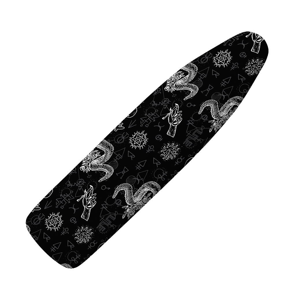 Black And White Wicca Gothic Print Ironing Board Cover