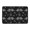 Black And White Wicca Gothic Print Kitchen Mat