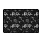 Black And White Wicca Gothic Print Kitchen Mat