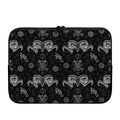 Black And White Wicca Gothic Print Laptop Sleeve